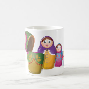 Caneca De Café Bonecas de ninho russas
