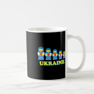 Caneca De Café Bonecas Russas de Ucrania com Corações