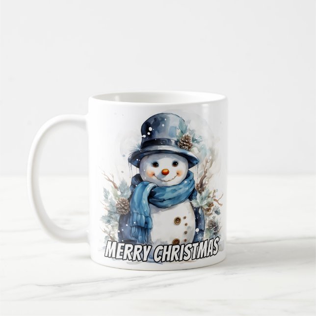 Caneca De Café Boneco de Neve Alegre Tempinho de Inverno (Esquerda)