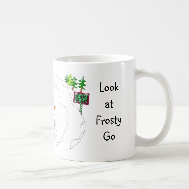 Caneca De Café Boneco de Neve Andando (Direita)