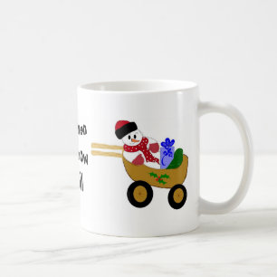 Caneca De Café Boneco de Neve com Rodinhas