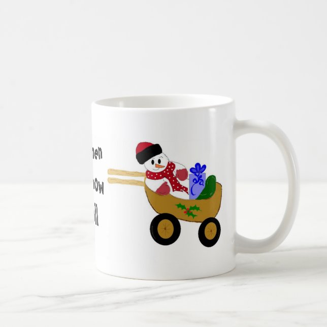 Caneca De Café Boneco de Neve com Rodinhas (Direita)