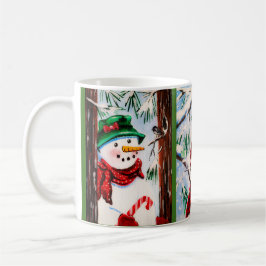 Caneca De Café Boneco de neve & copo cardinal dos amigos