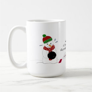 Caneca De Café Boneco de Neve de Boliche