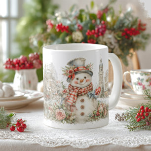 Caneca De Café boneco de neve de Natal