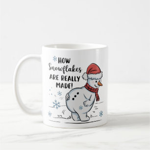 Caneca De Café Boneco de Neve de Natal Como os Flocos de Neve São