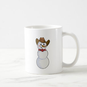 Caneca De Café Boneco de neve do vaqueiro com Bandana vermelho