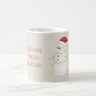 Caneca De Café Boneco de Neve Feliz Chapéu do Papai Noel Natal