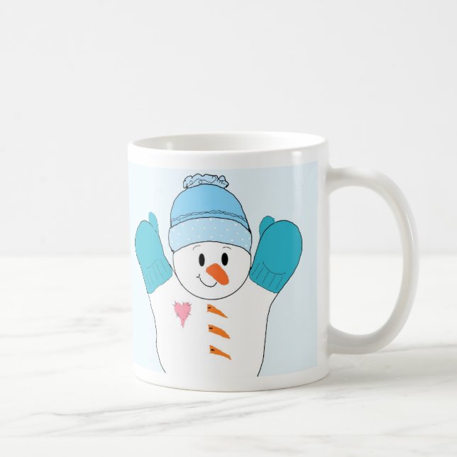 Caneca De Café Boneco de Neve Feliz Feliz (Direita)