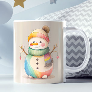 Caneca De Café Boneco de Neve Fofo Deixa a Neve Cair