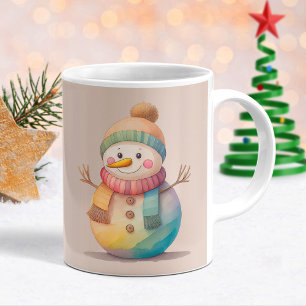 Caneca De Café Boneco de Neve Fofo Deixe a Neve Cair