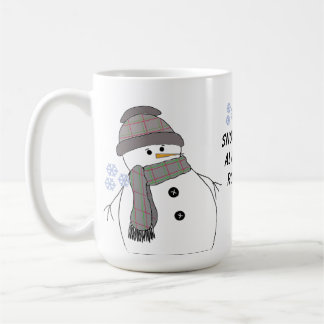 Caneca De Café Boneco de Neve Gorducho com Dito