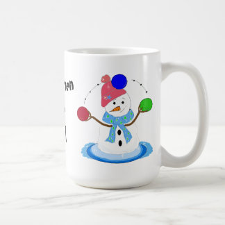Caneca De Café Boneco de Neve Malabarista