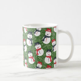 Caneca De Café Bonecos de neve descontraídos - padrão de Natal ve
