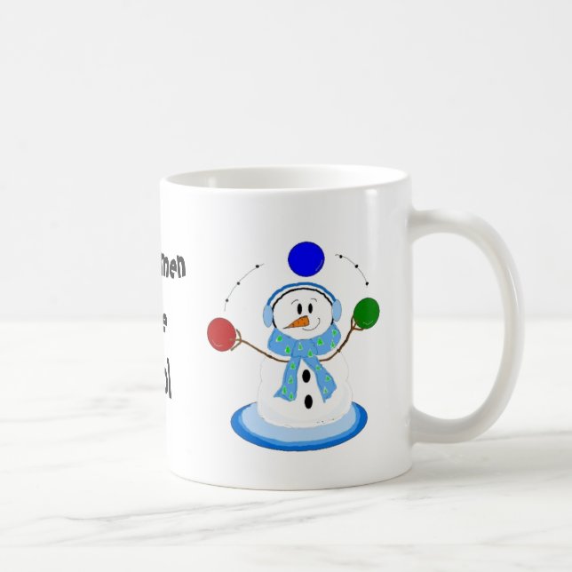 Caneca De Café Bonecos de Neve Malabaristas São Legais (Direita)
