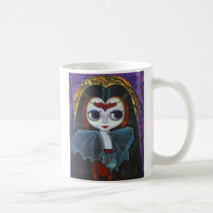 Caneca De Café Bonita boneca de vampiro com Bat Mug