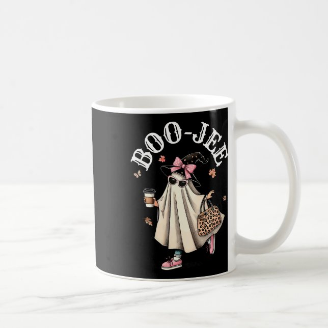 Caneca De Café Bonita Boo Jee Ghost Halloween Leopard Ghost Coffe (Direita)