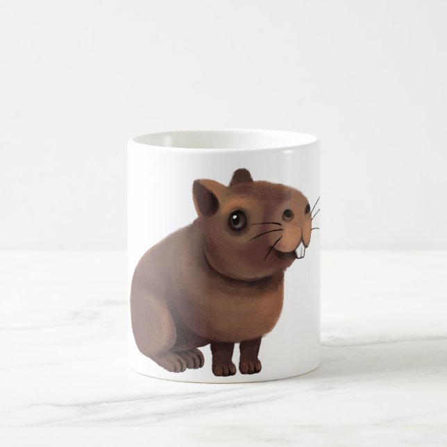 Caneca De Café Bonita Capybara Impressão. (Centro)