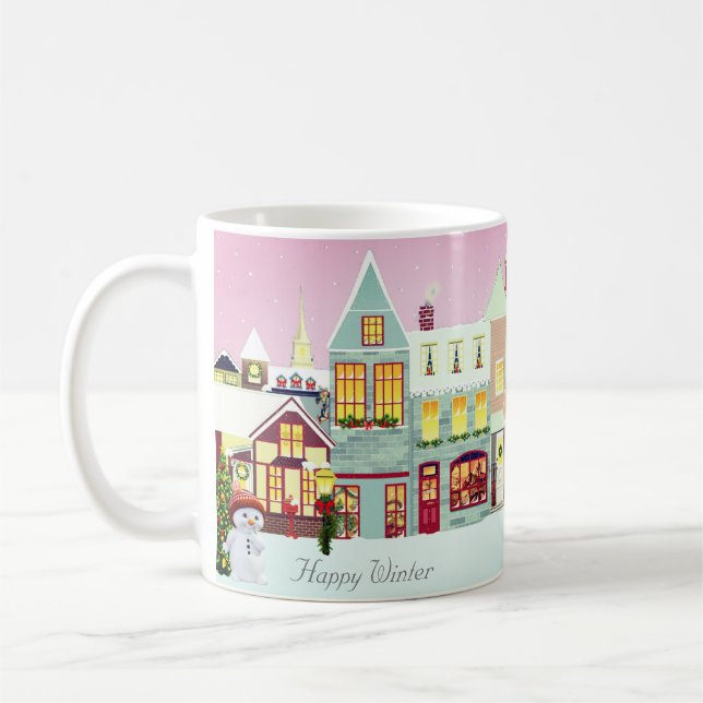 Caneca De Café Bonita cidade de Natal e bonitão na Rosa Dourada (Esquerda)