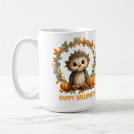 Caneca De Café Bonita Coruja Pumpkin Feliz Design de Halloween