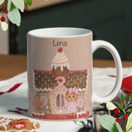 Caneca De Café Bonita, de pão rosa, moça e doce