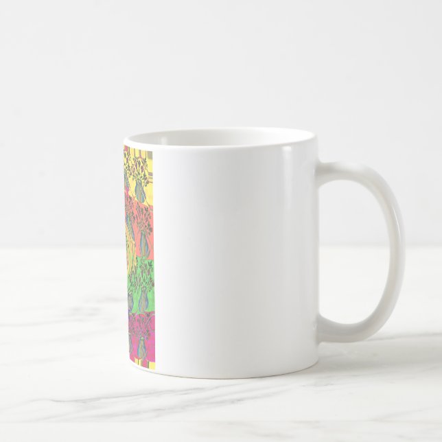 Caneca De Café Bonita e Bonita Impressão de Arte Floral (Direita)