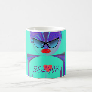 Caneca De Café Bonita E Bonita Seleção De Coração. Mug Wrap-Image