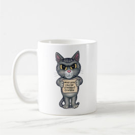 Caneca De Café Bonita e engraçada Tabby Cat Cartoon Art