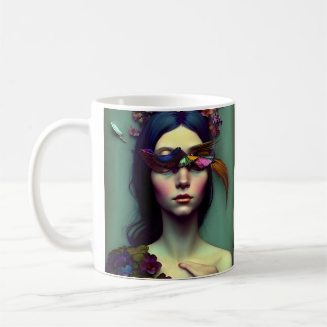 Caneca De Café Bonita Fantasia Princesa Mug Dormindo (Esquerda)