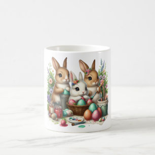 Caneca De Café Bonita, festa de pintura de coelho da Páscoa/Prima
