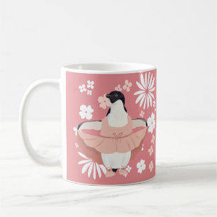 Caneca De Café Bonita Girly Ballerina Penguin