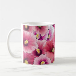 Caneca De Café Bonita Hollyhock Hollyhock Blooming
