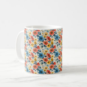 Caneca De Café Bonita Na moda Romântica Primavera de Flores Girly