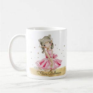 Caneca De Café Bonita Pintada De Mão, Ballerina Mug
