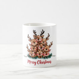 Caneca De Café Bonita Reindeer Feliz Natal