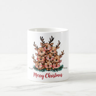 Caneca De Café Bonita Reindeer Feliz Natal