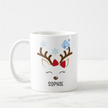 Bonita Reindeer Personalizada Nome Natal
