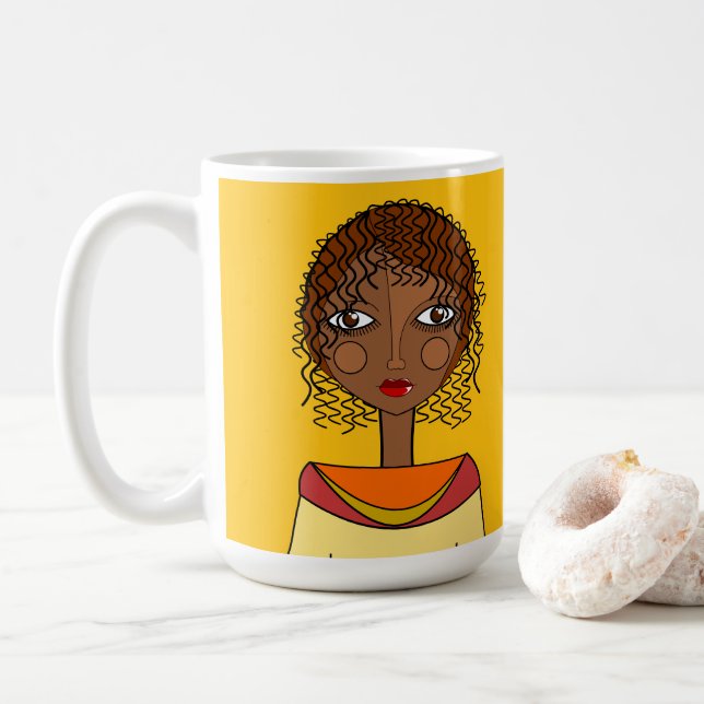 Caneca De Café Bonita Roda Estilizada Mug (Com Donut)