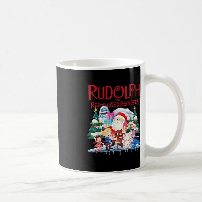 Caneca De Café Bonita Rudolph A Rena Vermelha Nosada Especificaçã (Direita)