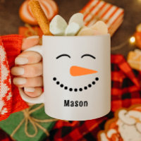 Bonita Snowman Hot Cocoa Mug para Crianças