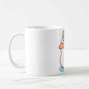 Caneca De Café Bonita Sorte Ducky Quatro Folha