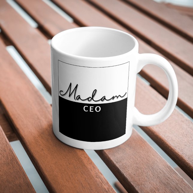Caneca De Café Bonita Trendy Modern Madame CEO Coffee Mug (Criador carregado)