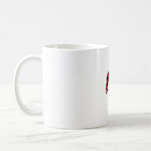 Caneca De Café Bonita Xadrez Vermelha de Natal para o Bulldog San