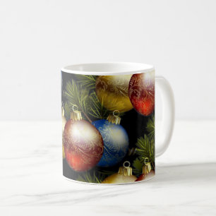 Caneca De Café Bonitas bolas de Natal com Design Delicado