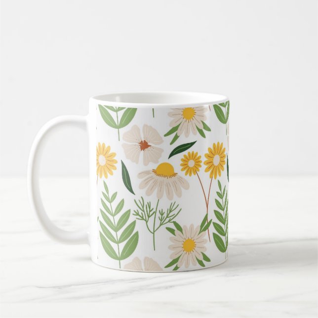 Caneca De Café Bonitas Flores Mug (Esquerda)