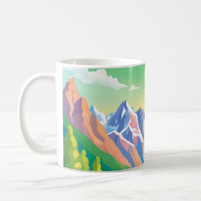 Caneca De Café Bonitas Montanhas (Esquerda)