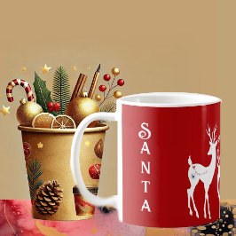 Caneca De Café Bonitas Reinadores de Natal Papais noeis Brancos A
