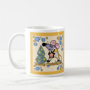 Caneca De Café Bonitinho de Cartografia do Rato de Símbolo de Fe