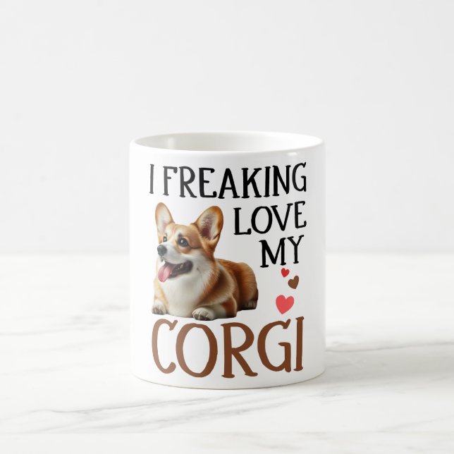 Caneca De Café Bonito Ama Meu Cachorro De Corgi (Centro)