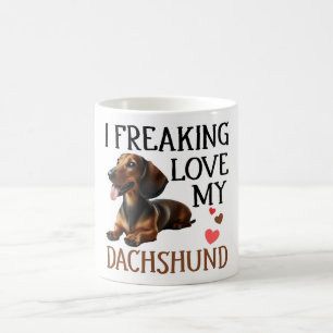 Caneca De Café Bonito Ama Meu Cão De Dachshund